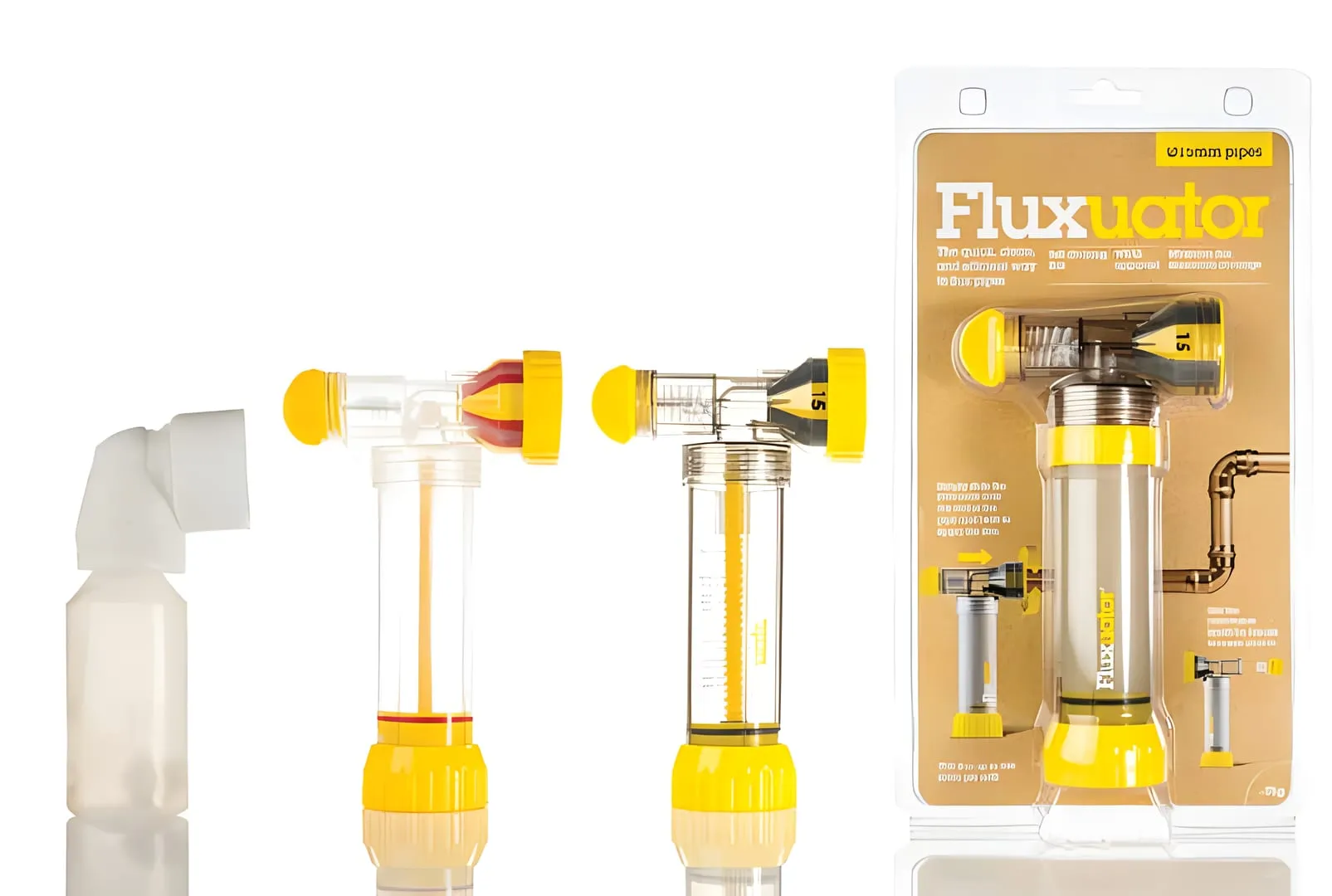A Flux product shown with its retail packaging